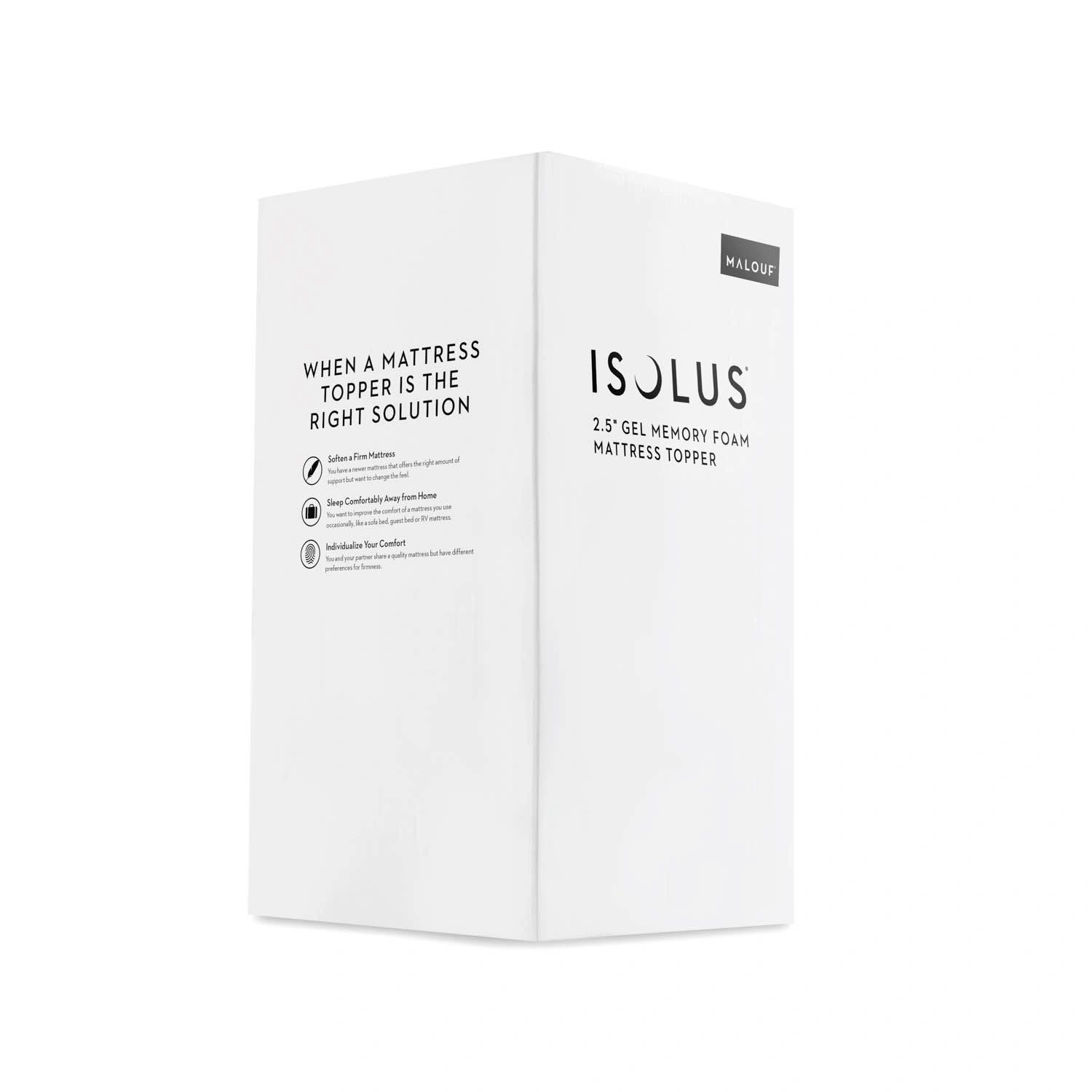 2.5" Gel Memory Foam Mattress Topper