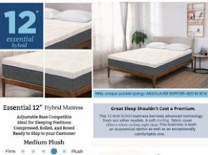 Essential 12" Hybrid Mattress